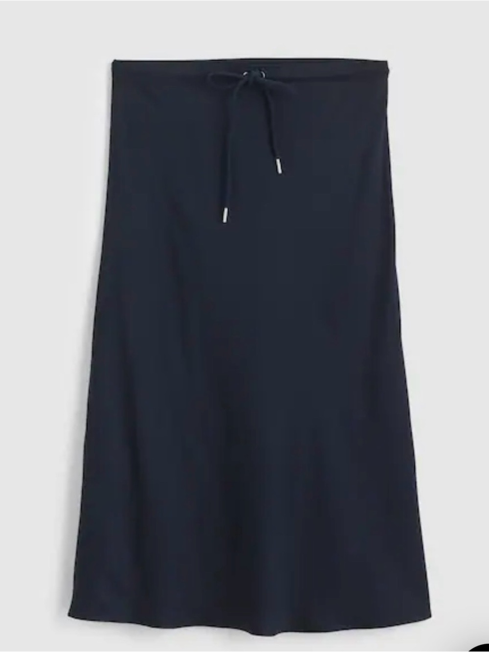Women’s Navy Drawstring Midi Skirt
